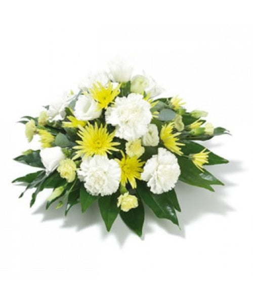 Posy Flower Arrangement White and Yellow