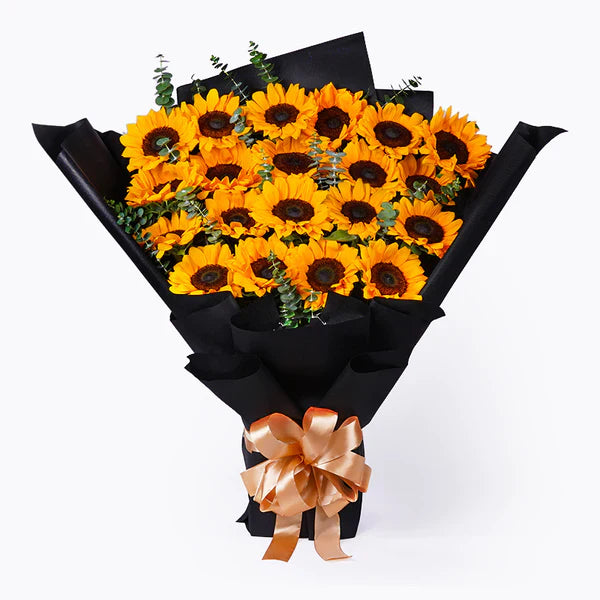 Bold sunflower bouquet gift for him in Dubai