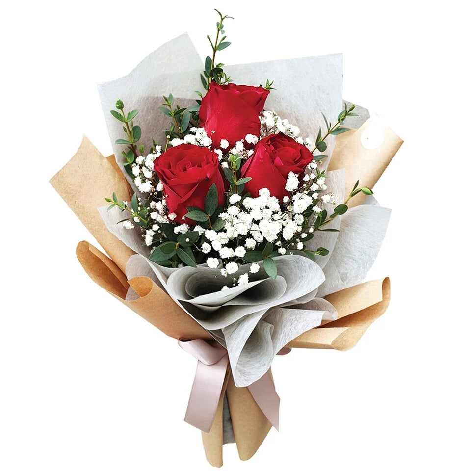 3 Red Rose Bouquet