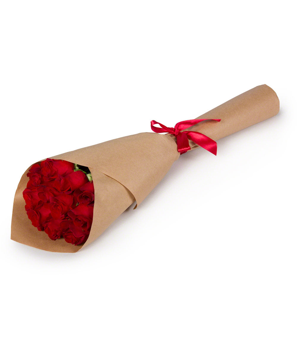 11 Red Rose Hand Tied