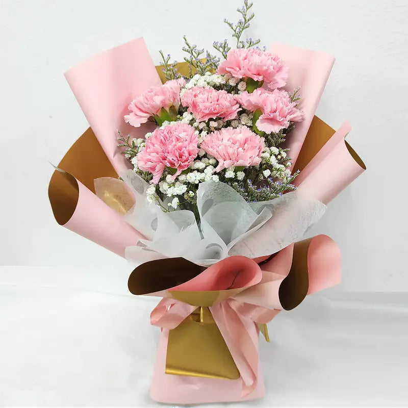 6 Pink Carnation Bouquet