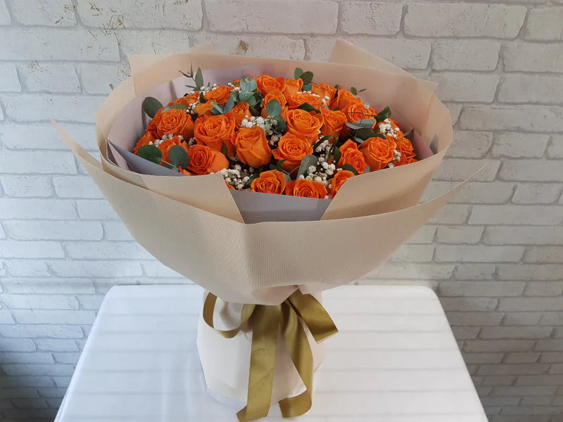 30 Orange Rose Bouquet