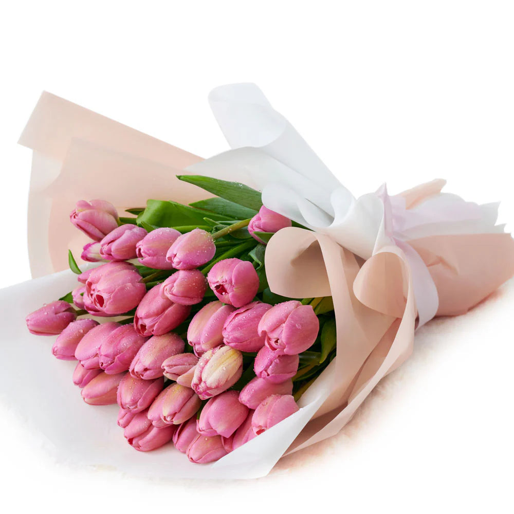 30 Pink Tulip Bouquet