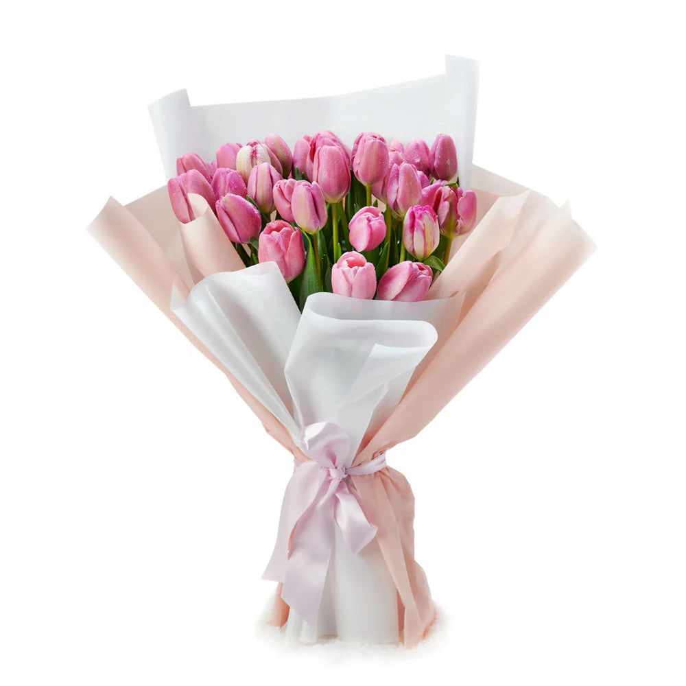 30 Pink Tulip Bouquet