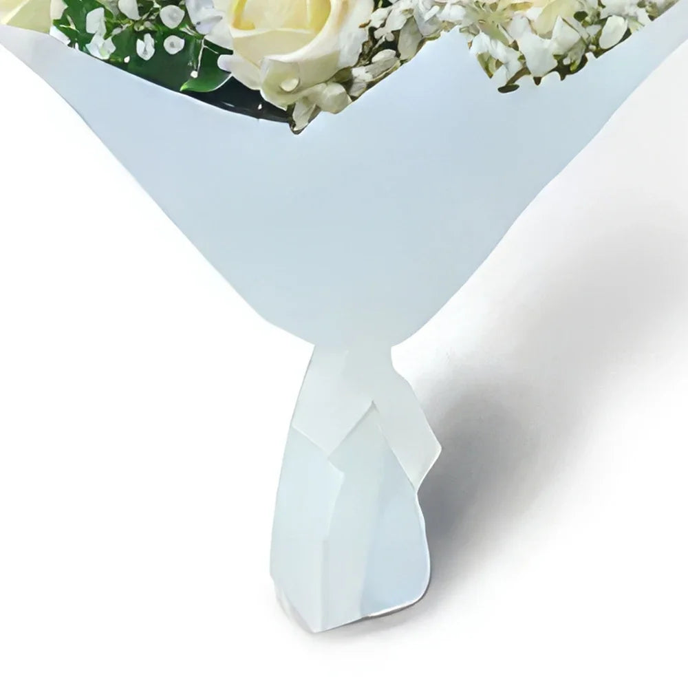 10 White Rose Bouquet