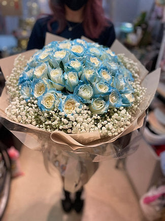 51 Blue Rose Bouquet