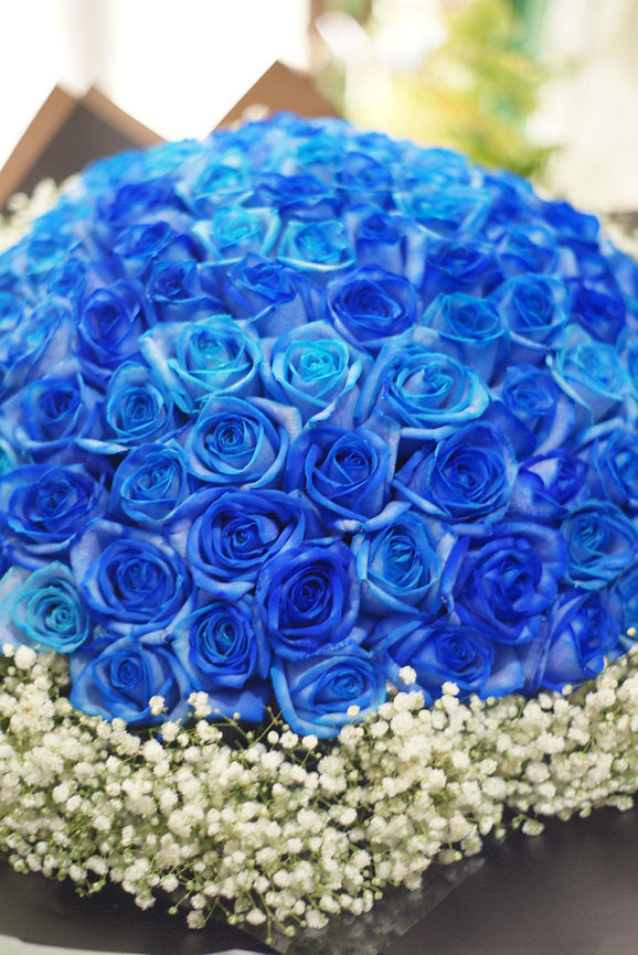 101 Dark Blue Rose Bouquet