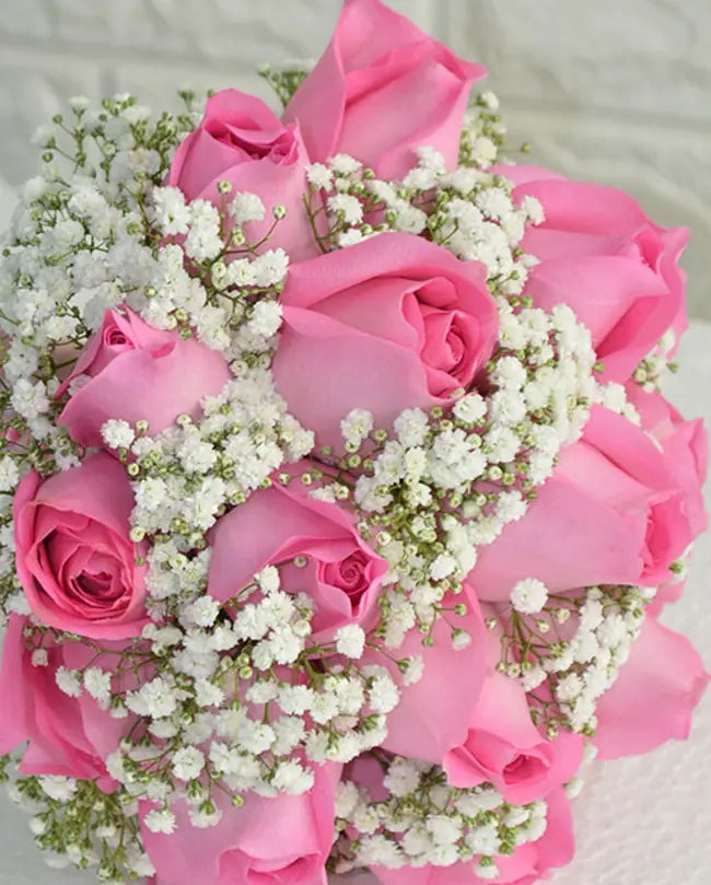 Pink Rose Bridal Bouquet