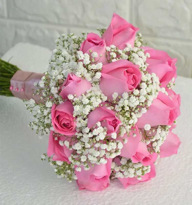 Pink Rose Bridal Bouquet