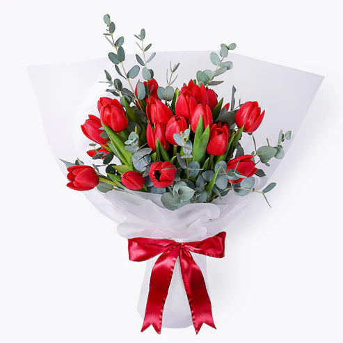 20 Red Tulip Bouquet