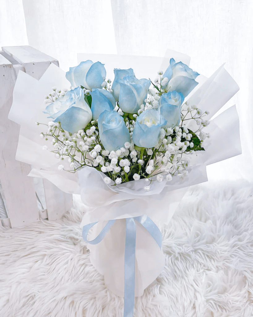 10 Blue Rose Bouquet