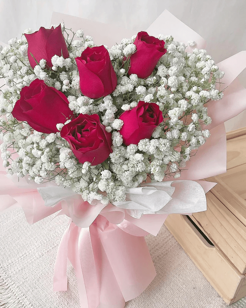 6 Elegant Red Rose