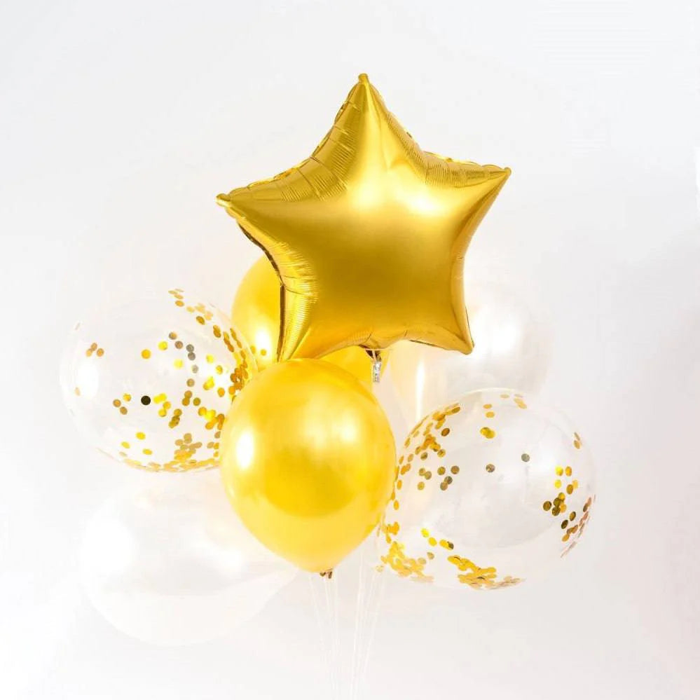 Gold Confetti Balloons