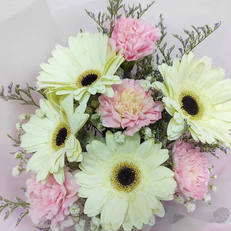 8 Daisy Gerbera Carnation Bouquet