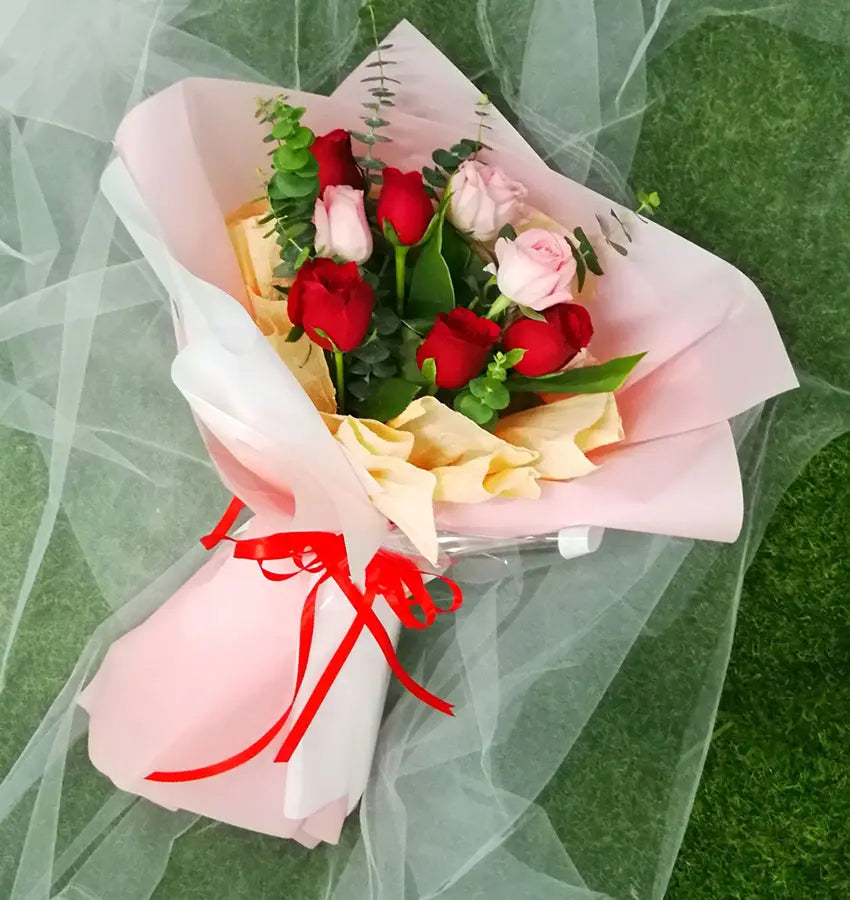 Pink And Red Rose Bouquet