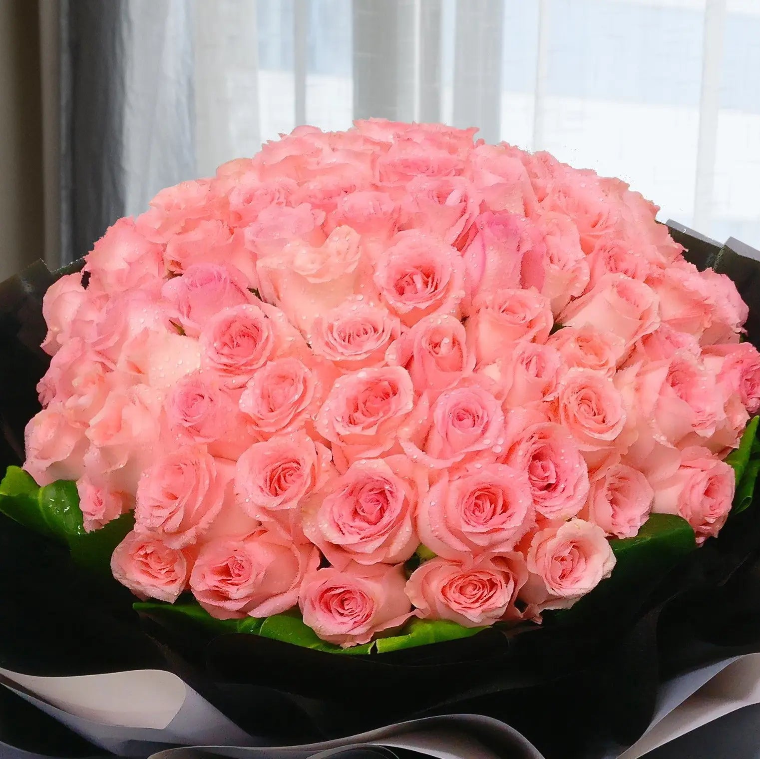 101 Coral Pink Rose Bouquet