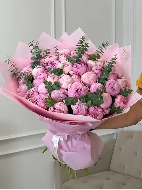 50 Pink Peony Bouquet