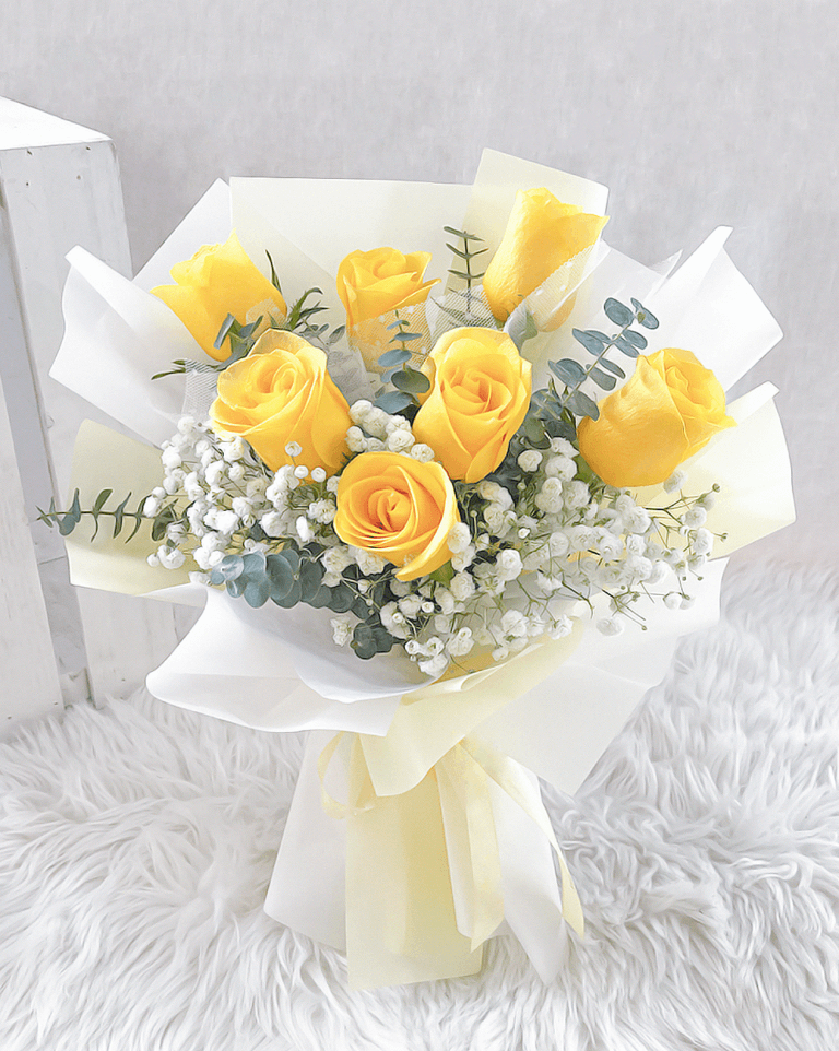 7 Yellow Rose Bouquet