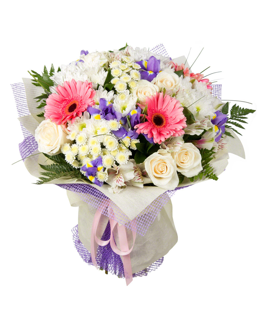 Mix Flower Bouquet With Iris