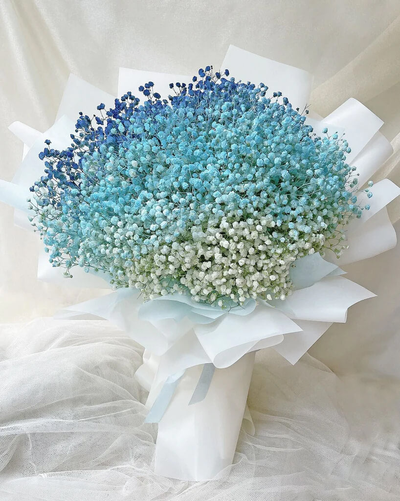 Blue And White Mix Baby's Breath