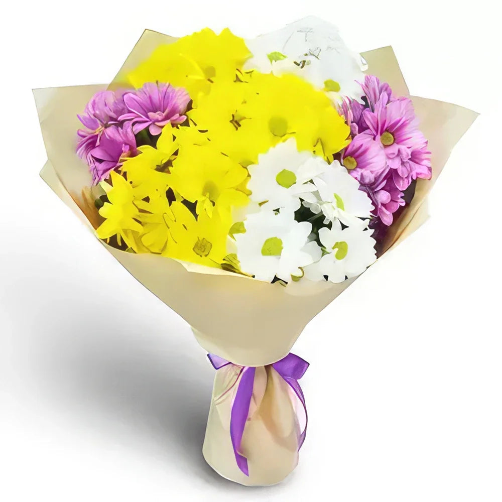 Yellow, White, Pink, Chrysanthemum