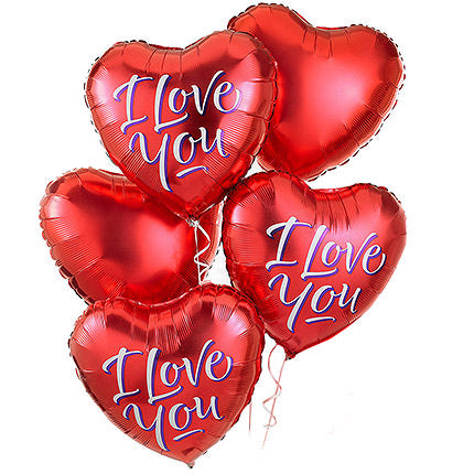 I love You Heart Balloons