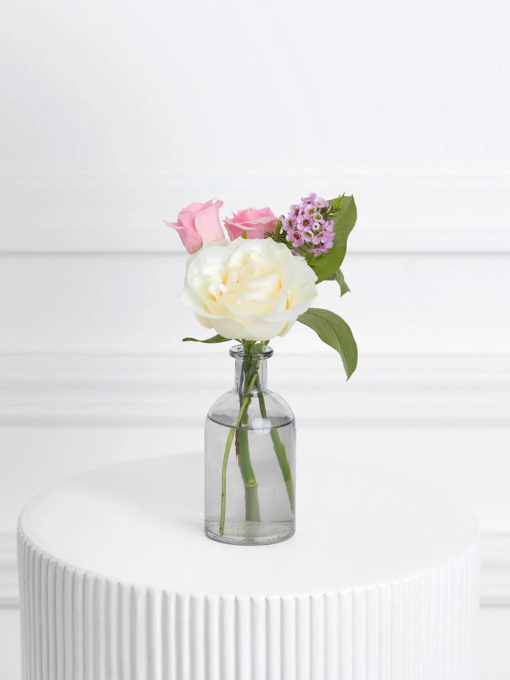 Pink and White Small Vase