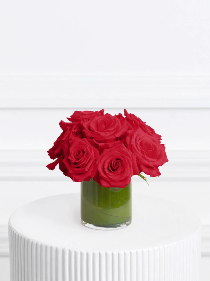 12 Red Roses In Vase