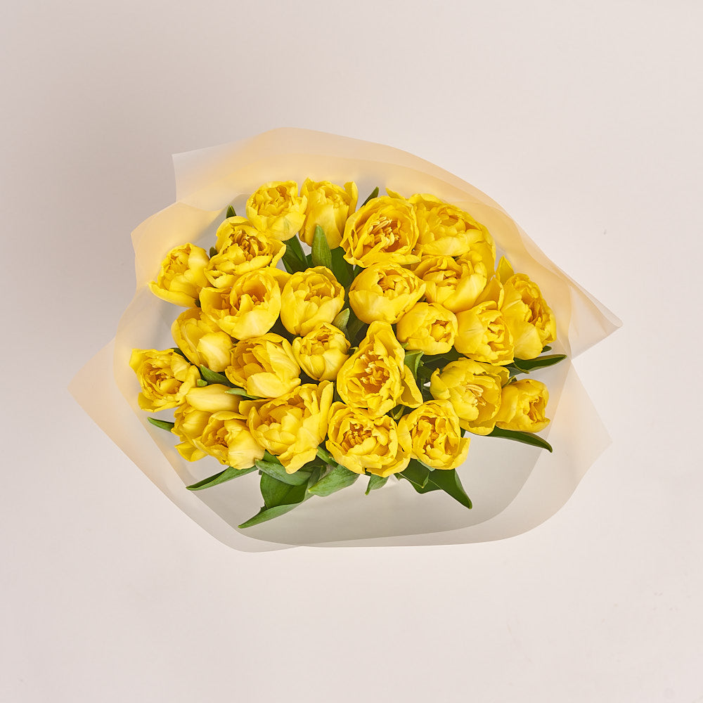 30 Yellow Tulip Bouquet